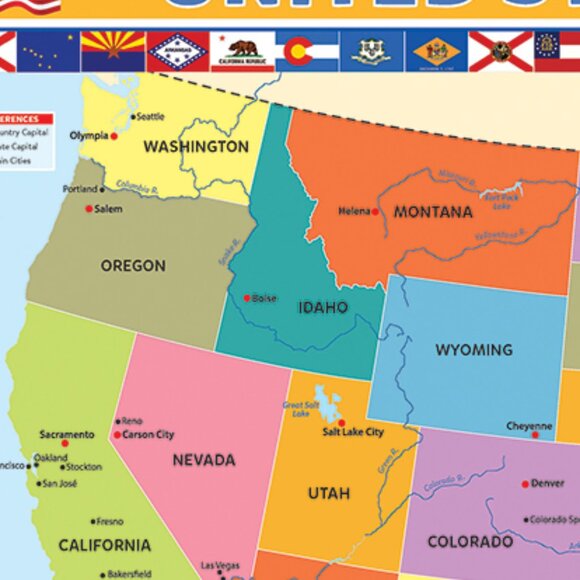 New sealed Eurographics 200pcs Puzzle-- Map of the USA - Picture 6 of 12